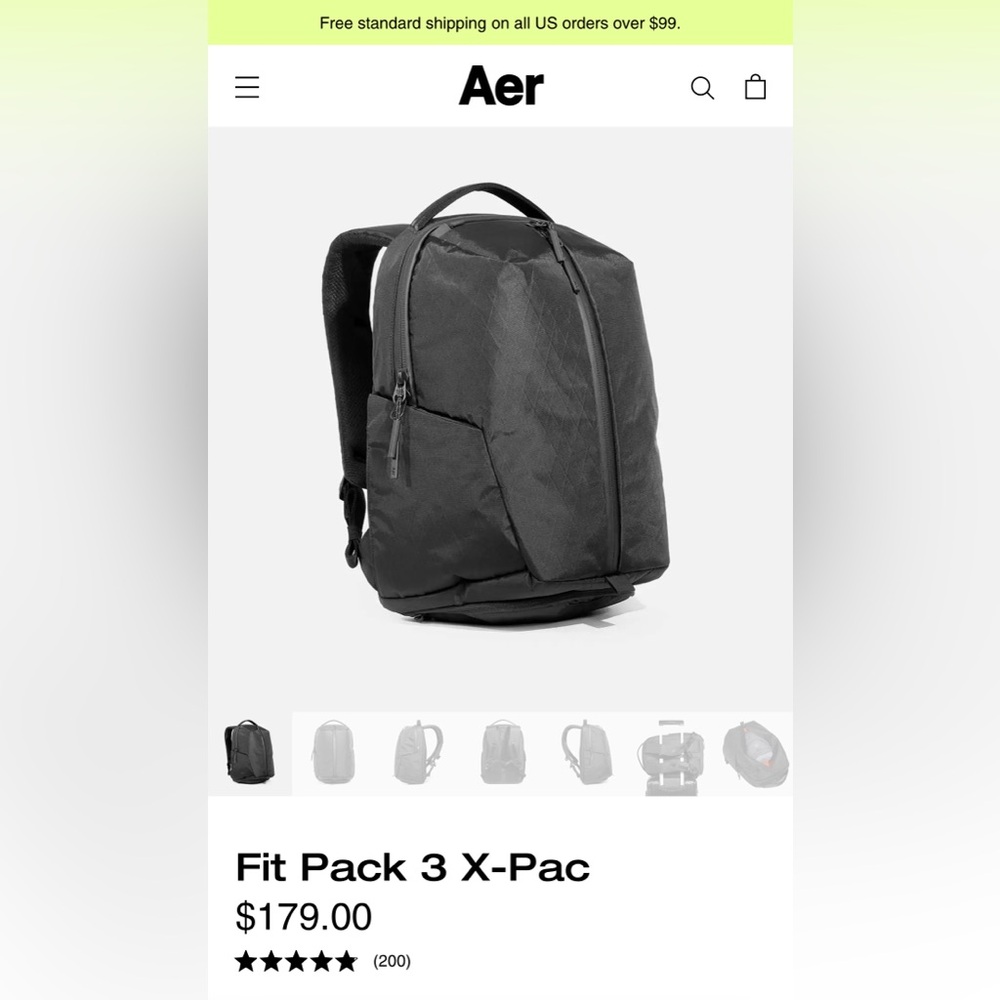 AER Black Backpack